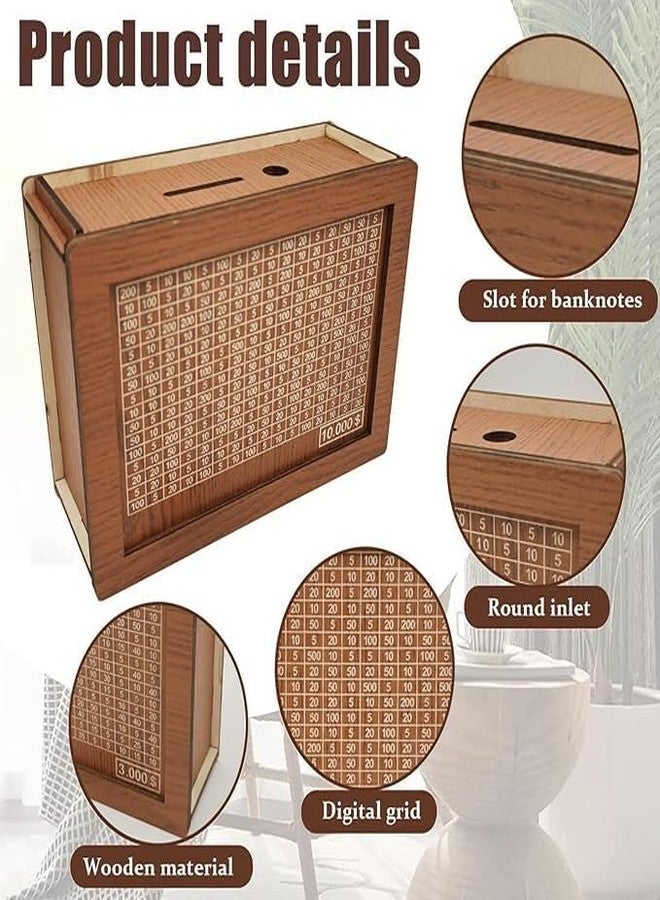 rhonnium صندوق توفير المال من الرونيوم بقيمة 1 لاخ مع أرقام (19 سم × 8.7 سم × 15 سم) - Image 2